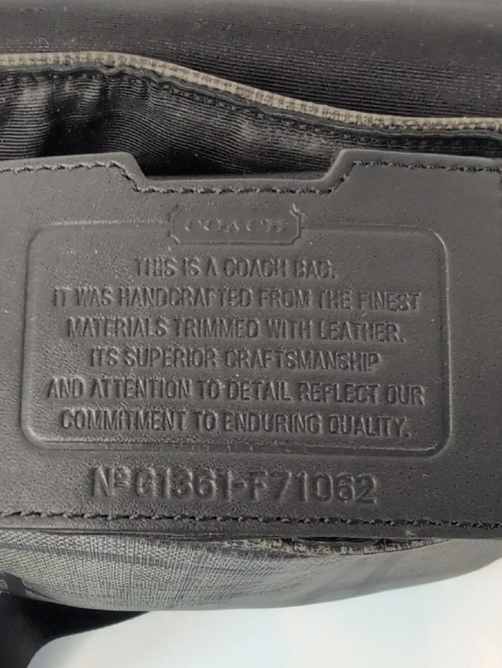 Coach Tattersall PVC Tech Messenger/Crossbody Bag F71062